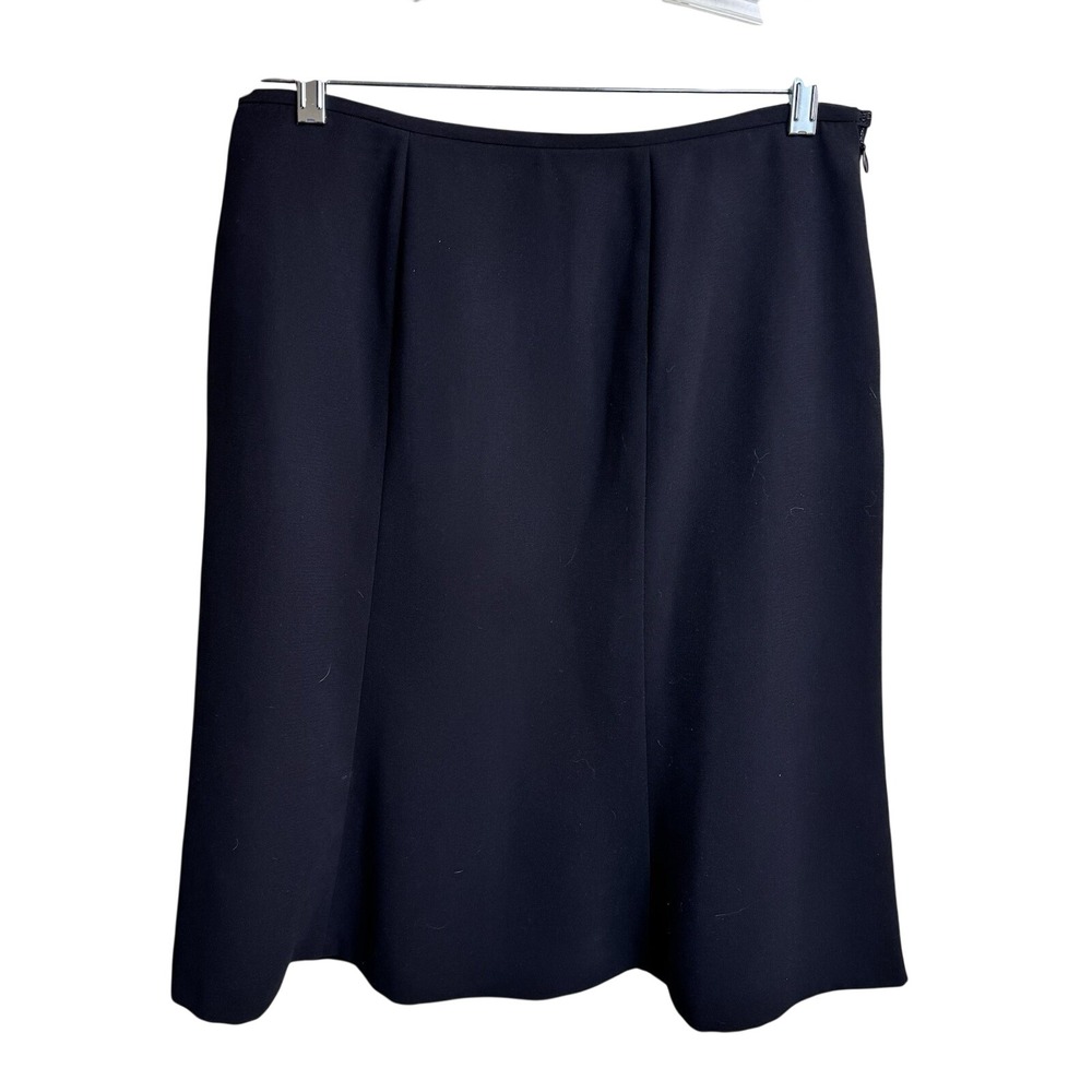 Evan-Picone Black A-Line Suit‎ Skirt Petite 12P Side Zip Career Professional